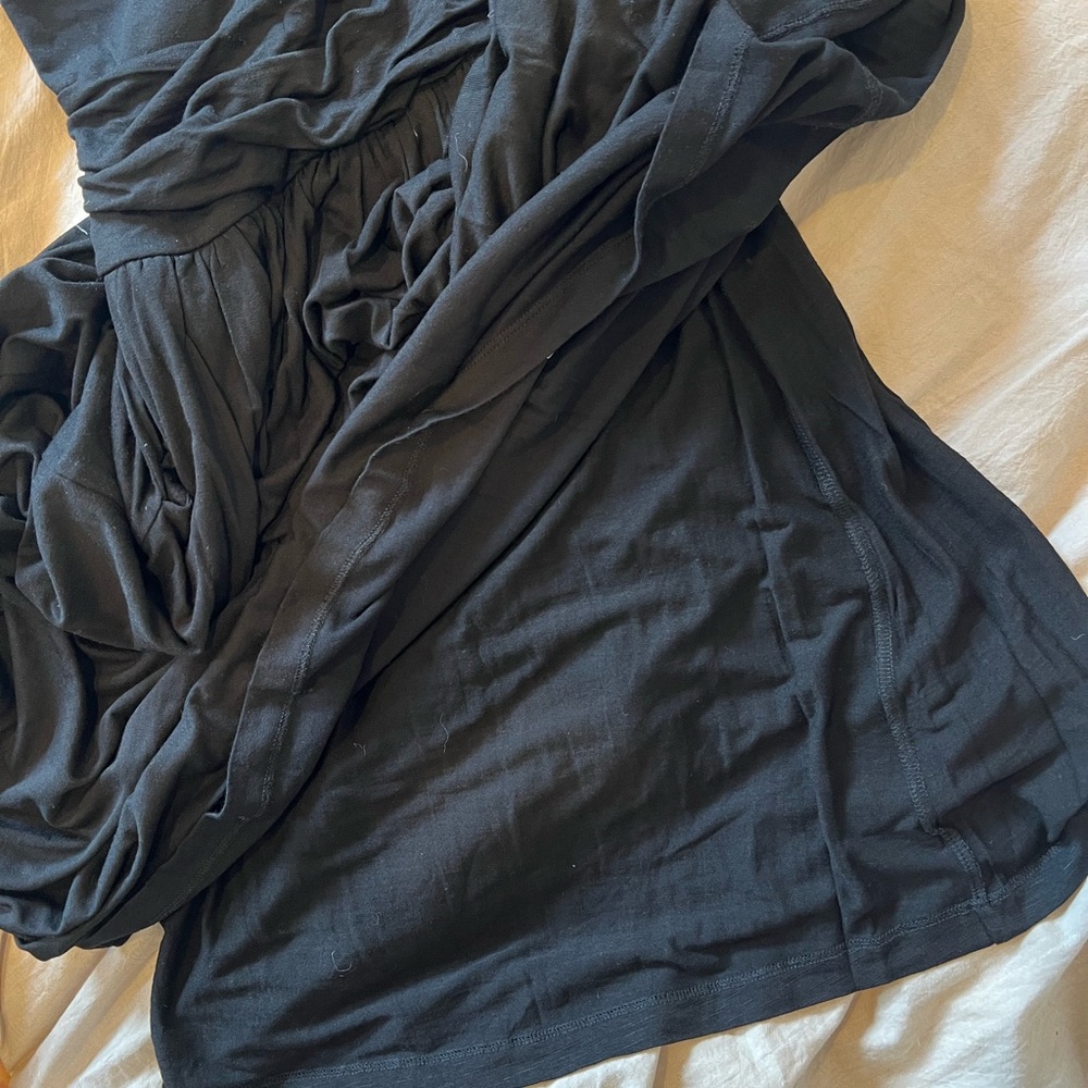 Brass the tank maxi dress sleeveless black jersey stretch pockets small - Picture 15 of 15